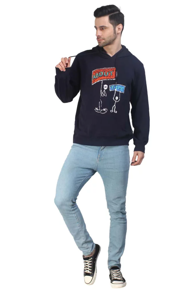ABOUT TIME BLUE HOODIE