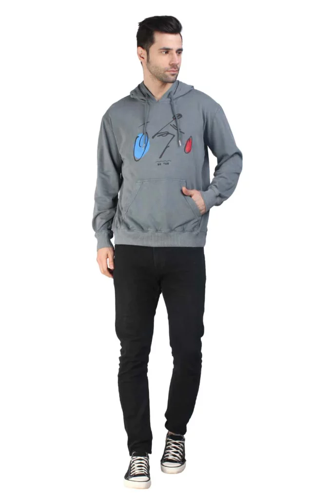 BI CYCLE GREY HOODIE – 100% Cotton, Timeless Style
