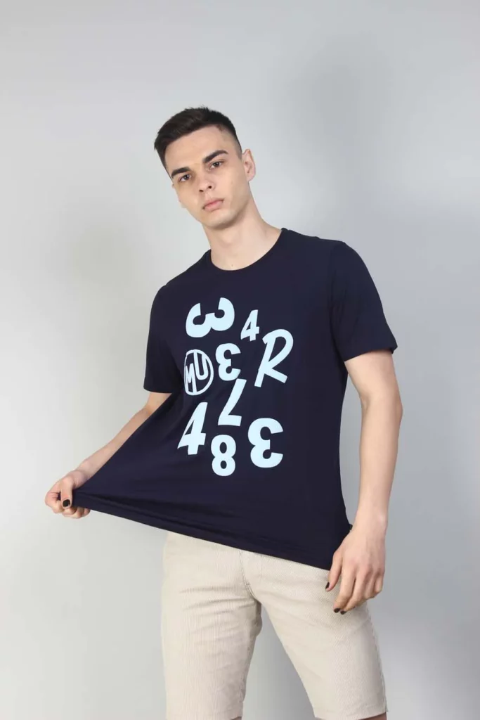 Numbers Round Neck Blue T-shirt – Unisex T-shirt