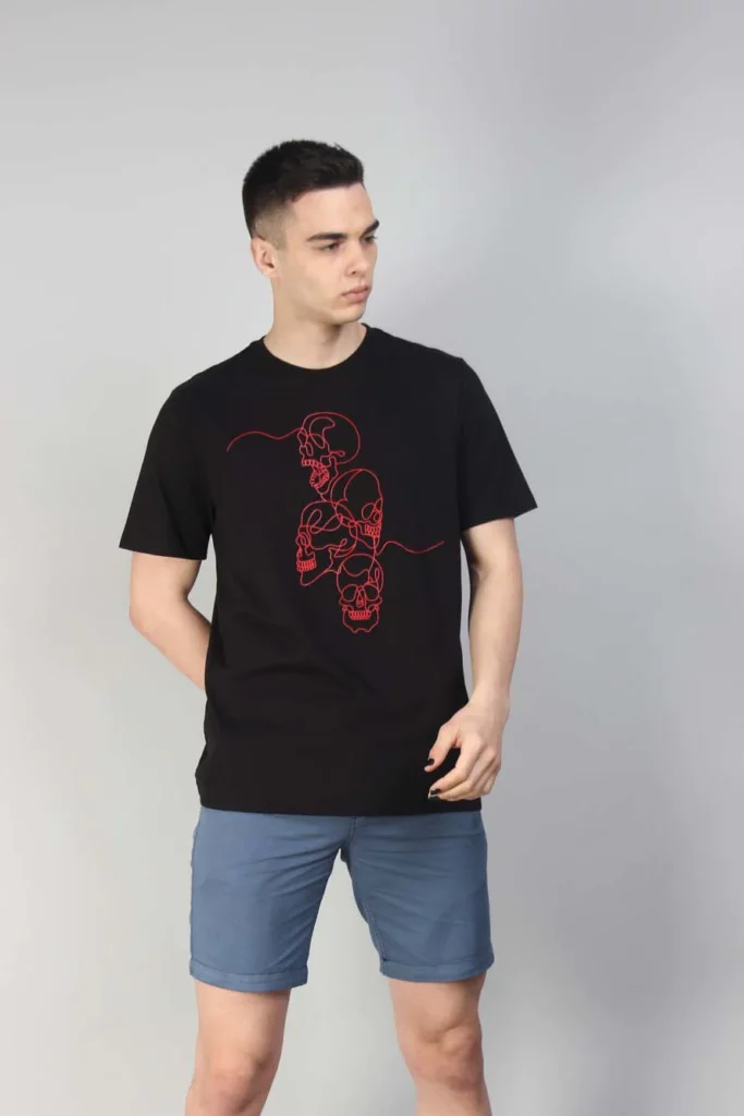 Black T-Shirt – HD Skeleton Design