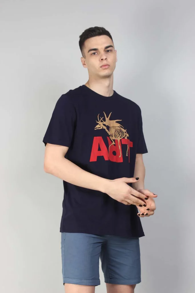 Blue Graphic Men’s T-Shirt – Art Dino Design