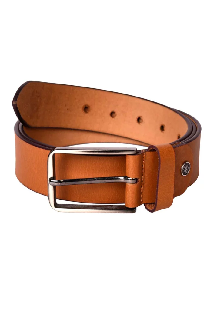 Men’s Tan Genuine Leather Belt – Pure Leather for Casual Wear