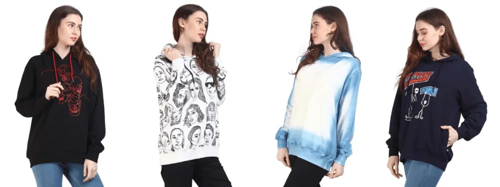 pure cotton hoodies for women casual wear