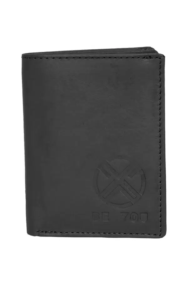 Close-Up Texture of Matte Black Leather Card Holder