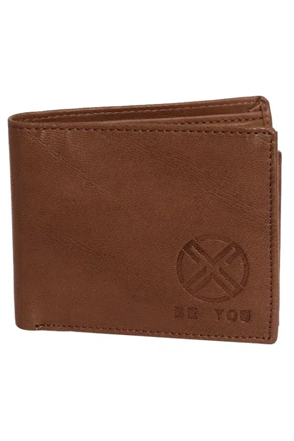Close-Up Texture of Tan Brown Leather Wallet
