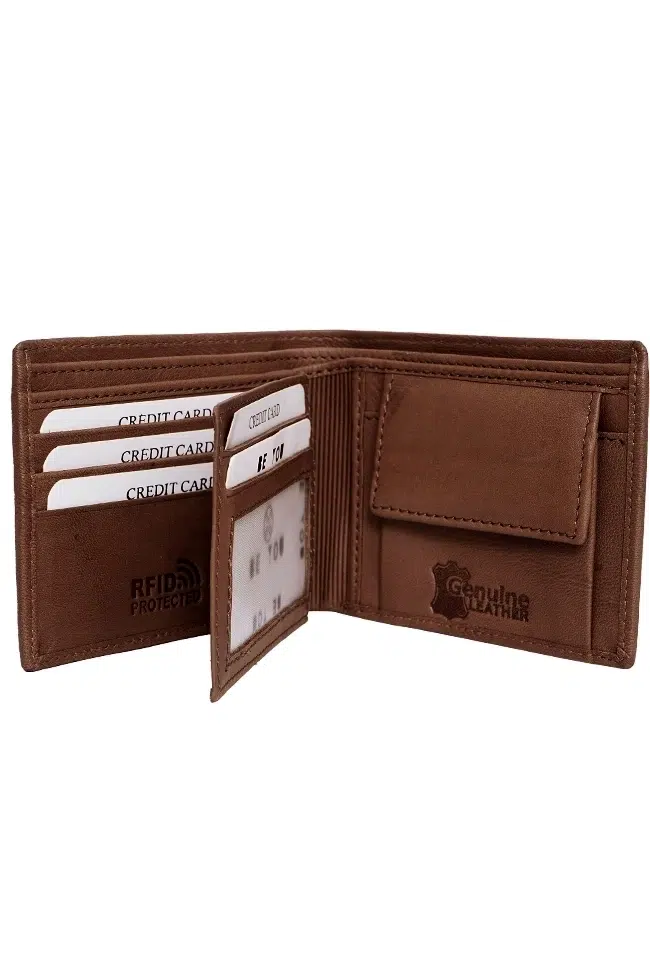 Leather Wallet for Men with Gift Box – Tan Brown