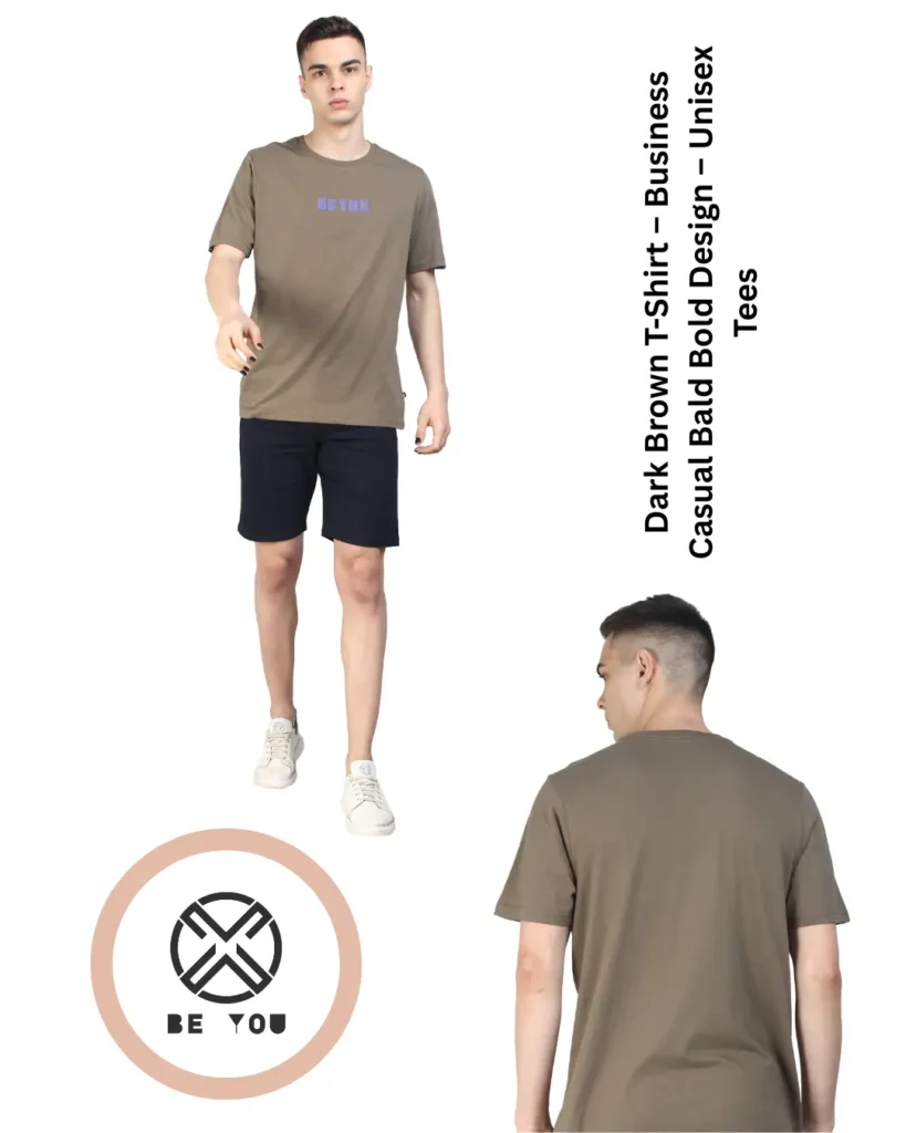 Dark Brown T-Shirt – Business Casual Bald Bold Design – Unisex Tees