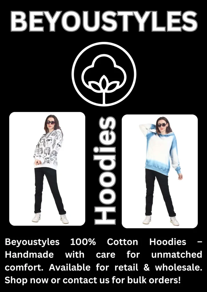 Women’s graphic hoodie with unique screen print – Beyoustyles