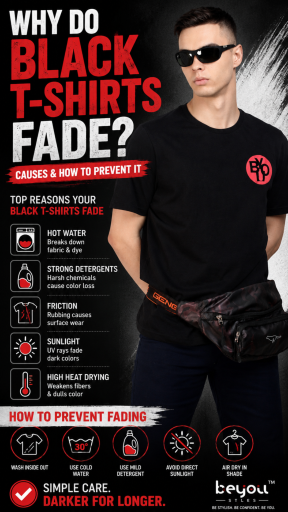 Why do black T-shirts fade and how to prevent fading