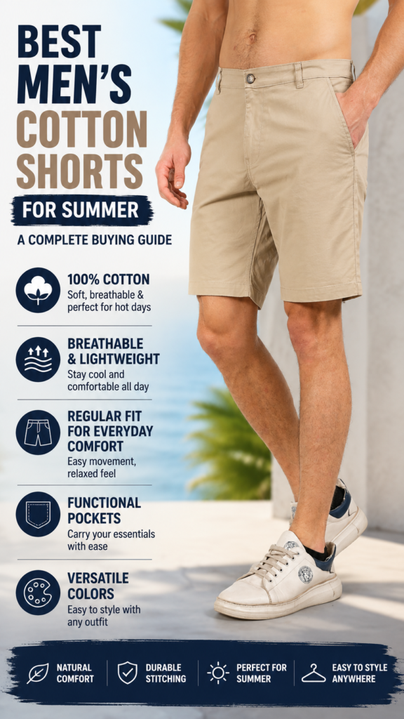 Best men’s cotton shorts for summer – breathable 100% cotton shorts buying guide