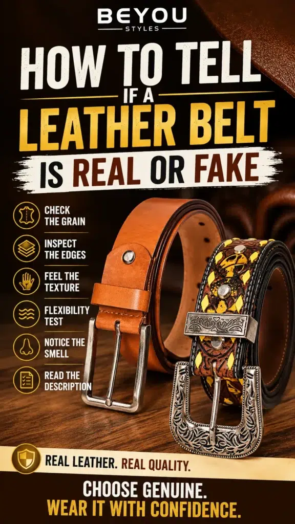 How to tell if a leather belt is real or fake – genuine leather belts by Beyoustyles