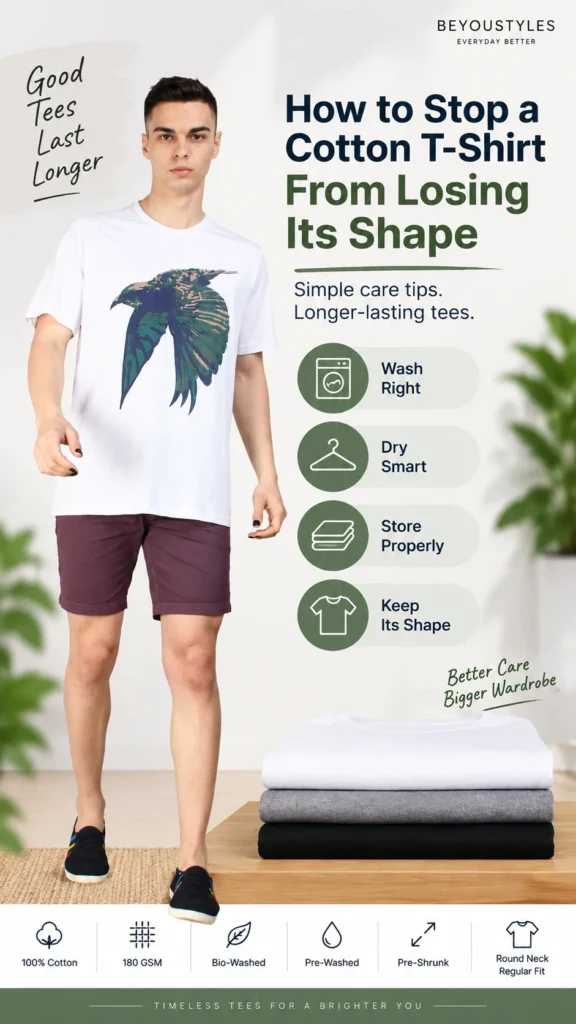 How to stop a cotton T-shirt from losing its shape – 100% cotton T-shirt care guide