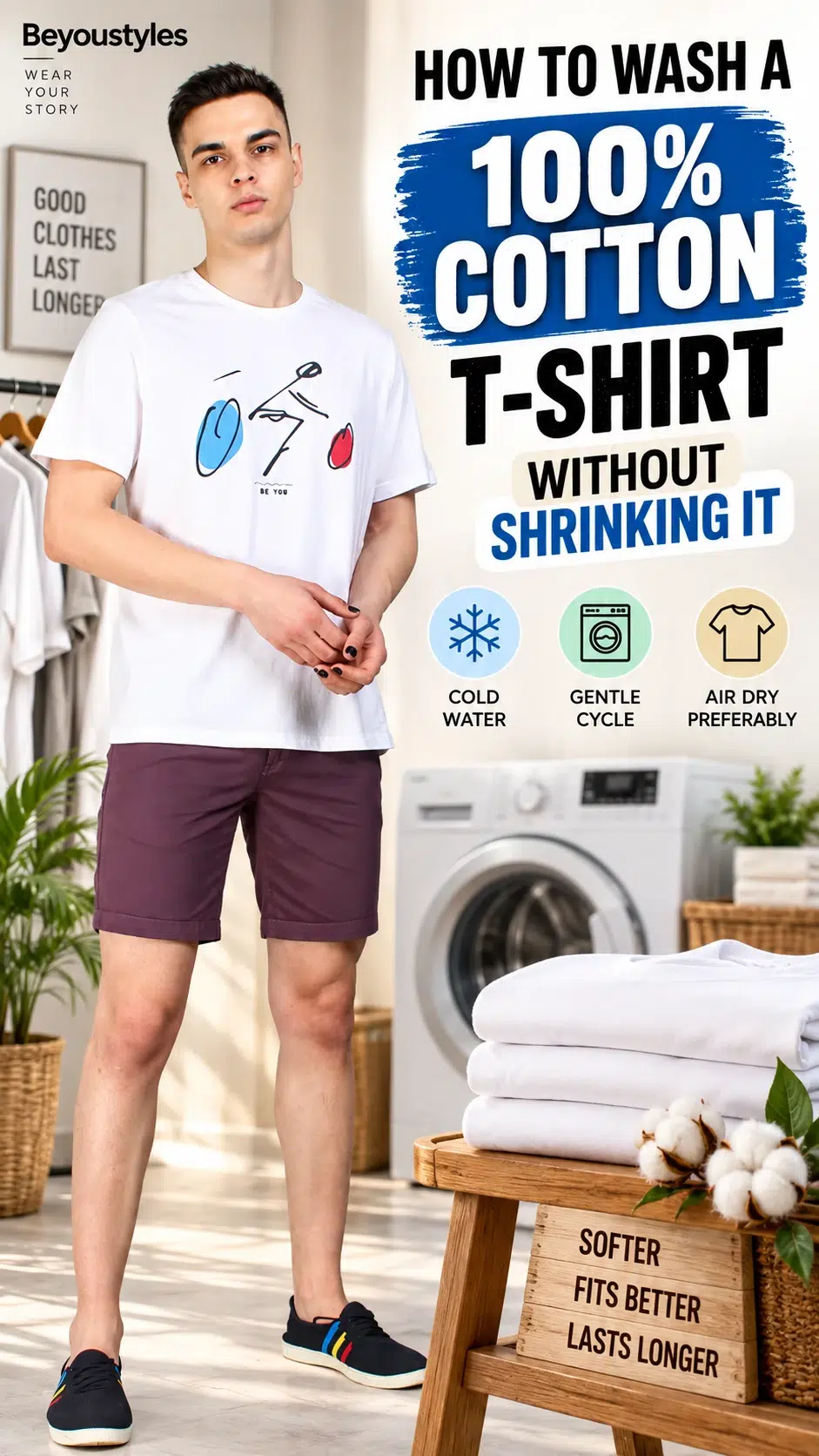 How to Wash a Cotton T-Shirt Without Shrinking