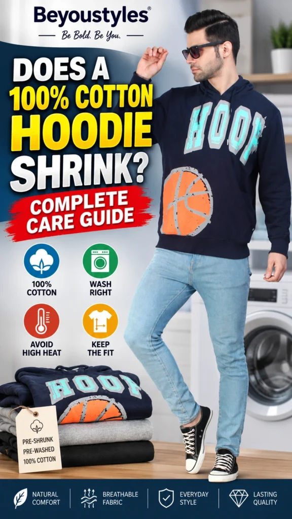 Does a 100% cotton hoodie shrink? Beyoustyles men's cotton hoodie care guide