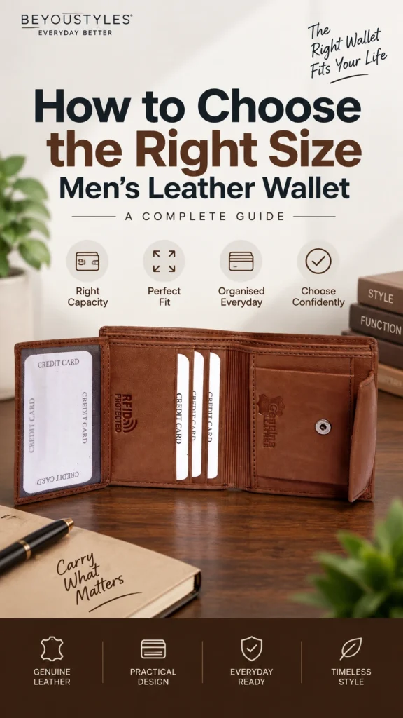 Men's wallet size guide – how to choose the right size leather wallet