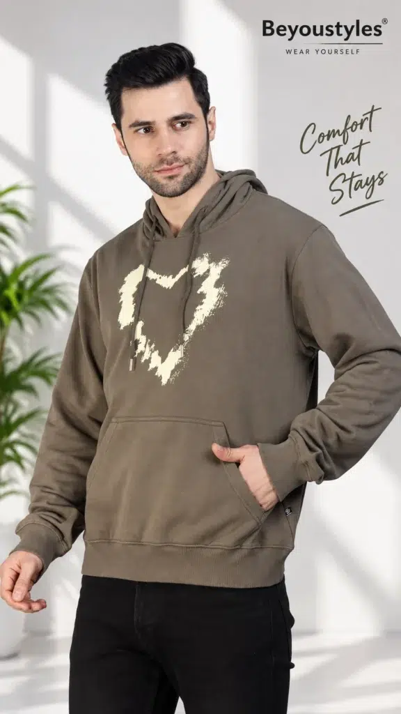 Pre-shrunk cotton men's hoodie – premium Beyoustyles hoodie